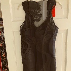 Karen Millen Black Silk  Cocktail Dress